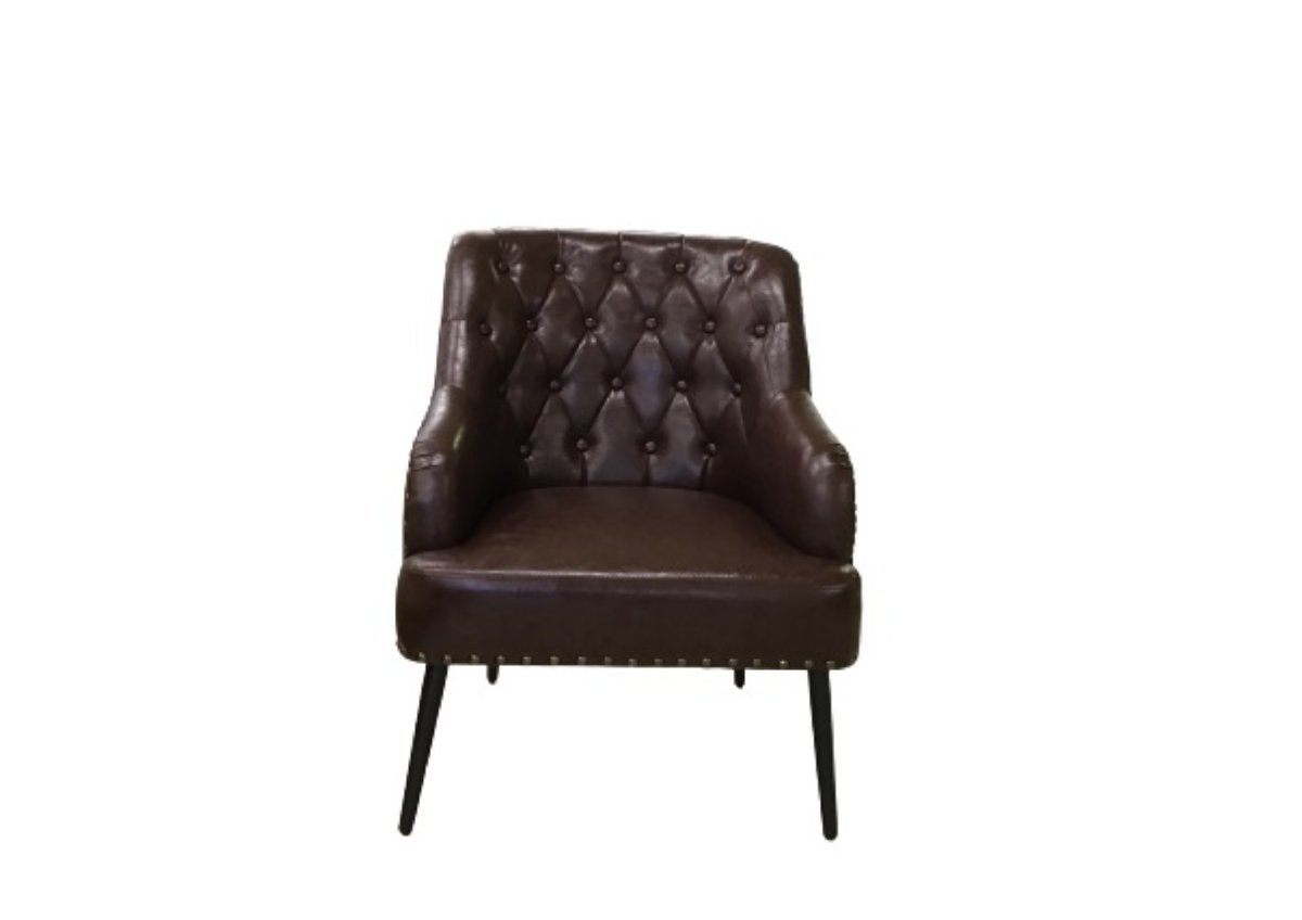 ソファ 1人掛 PUレザー ブラウン色 おしゃれ 一人掛拍卖