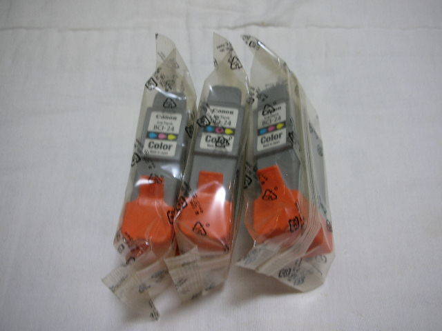 ★新品 CANON キヤノン 純正 インク カートリッジ BCI-24 カラー 3個セット★拍卖