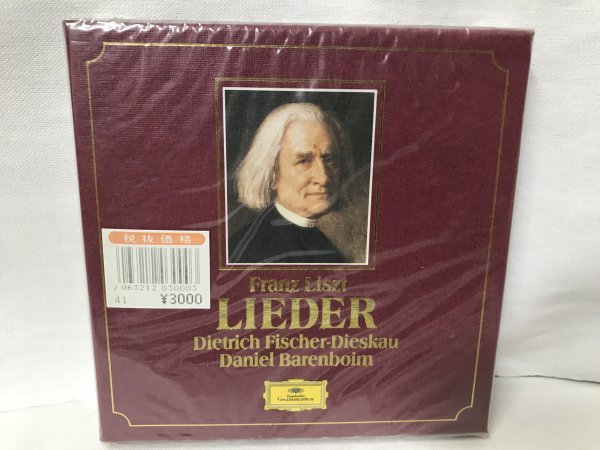 F6 未開封品 フランツ・リスト Liszt / Lieder ディートリッヒ・フィッシャー=ディースカウ、ダニエル・バレンボイム拍卖