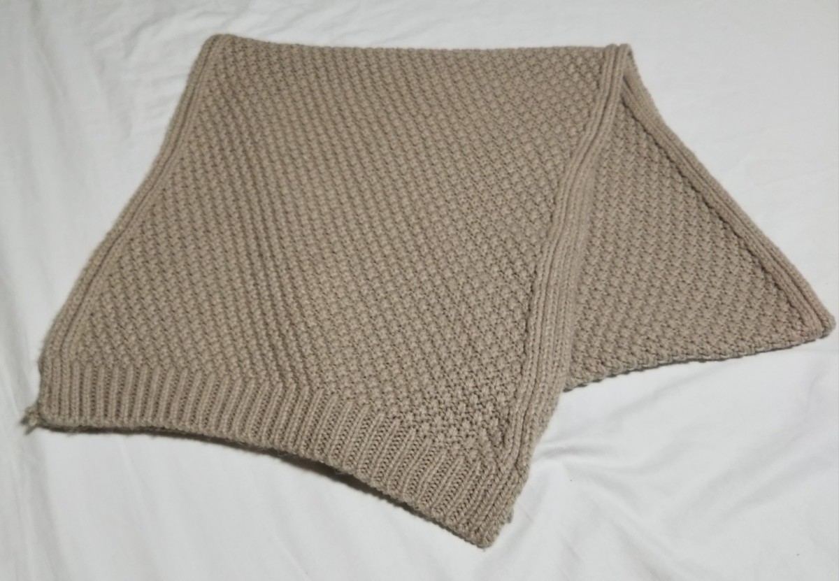 247送料300円 AGATHA アガタ マフラー ストール 秋冬 アクリル ニット ベージュ系 レディース メンズ 拍卖