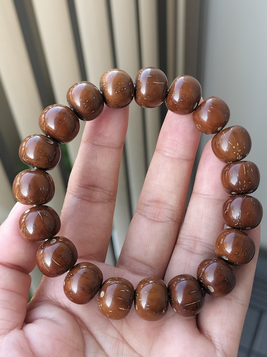 天然実 文玩  紫金鼠  ルドラクシャ 菩提 念珠 数珠 小饅頭型 ブレスレット拍卖