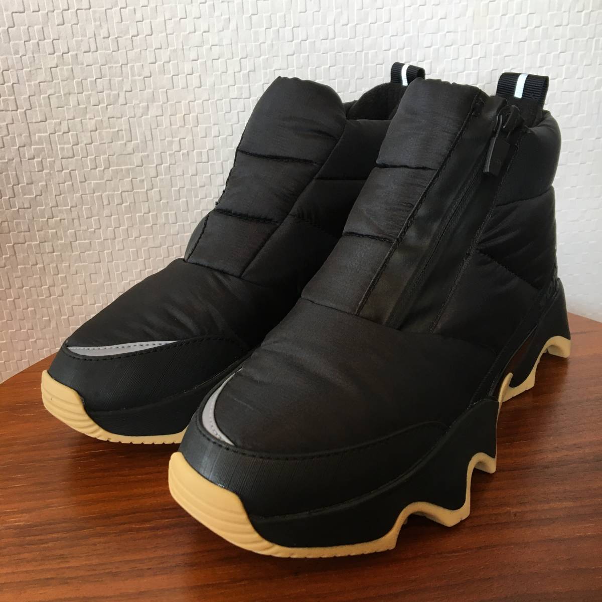 25.5cm|SOREL キネティックインパクト パフィー ジップ ウォータープルーフ NL5044-010 黒 防寒 防水ブーティー 靴 (新品)(即決)(正規品)拍卖