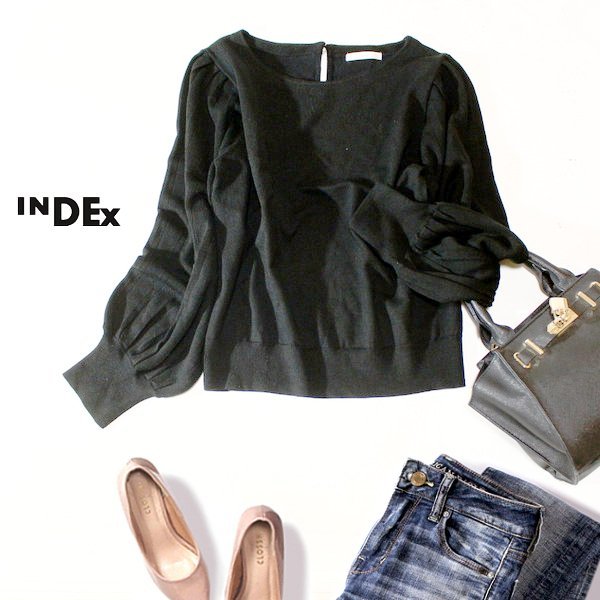 ☆☆ 美品 index インデックス ☆☆ 大きいサイズ LL 綺麗め ウース混紡 ストレッチ ジャージーニット プルオーバー 春 秋 合服 23A10拍卖