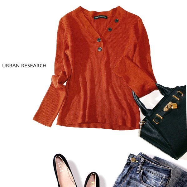 ☆☆ 美品 Urban Research アーバンリサーチ ☆☆ 100%ウール 綺麗め リブニット セーター F 秋 冬 23C10拍卖