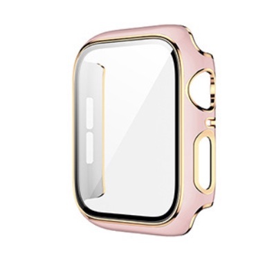【アップルウォッチカバー/ピンク×ゴールド/42mm用】フルカバーケース 1個 Apple Watch 全面保護 耐衝撃 Series5 Series4 Series6 SE拍卖