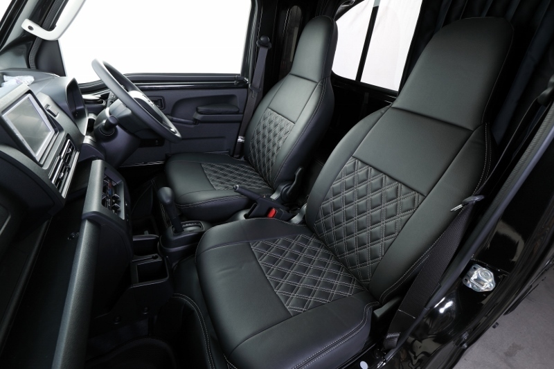 ダイハツ新型ハイゼットジャンボ2022年1月以降専用PVCレザーダブルキルト新品未使用SHINKE製拍卖