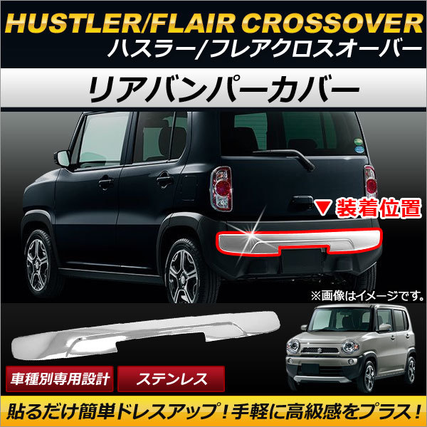 リアバンパーカバー スズキ ハスラー MR31S/MR41S 2014年01月~ ステンレス製 AP-EX440拍卖