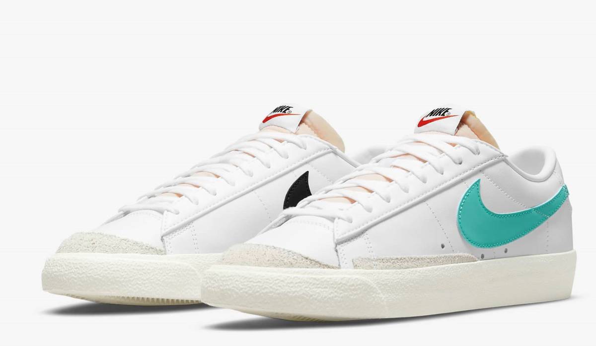 送料無料 29cm● NIKE BLAZER LOW 77 VNTG ナイキ ブレザー ロー 77 ヴィンテージ da6364-105 スニーカー 白 藤原 ヒロシ エメラルド拍卖