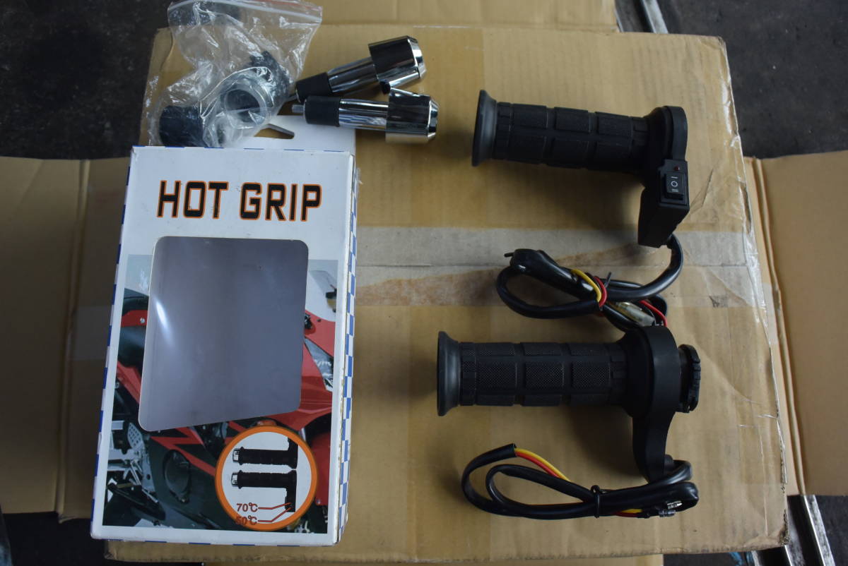 【新品未使用】NBS グリップヒーター 汎用 ハンドル内径 22.2mm? 黒 二段階調整 903350拍卖
