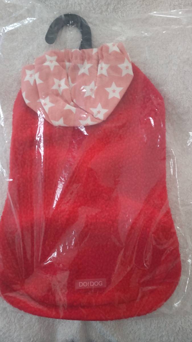 DM★星柄のフード付きボア★レッド拍卖