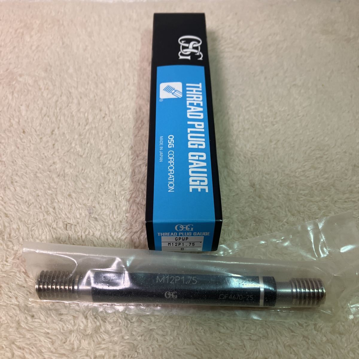 OSG ねじ用限界ゲージ(LG) 2級(従来JIS)メートル(M)ねじ M12X1.75 GPWP 30801 ねじプラグゲージ拍卖