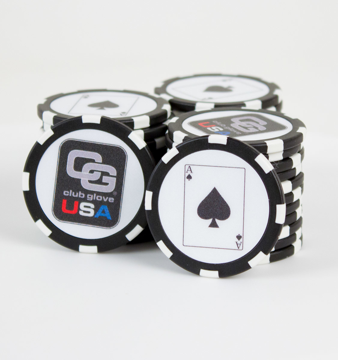 レアモデル!日本未発売モデル!Club Glove Ball Marker Poker Chips Black拍卖