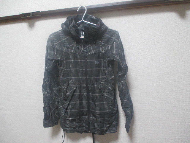 XS■HELLY HANSEN/ヘリーハンセン■パーカージャケット■黒系格子■USA古着拍卖