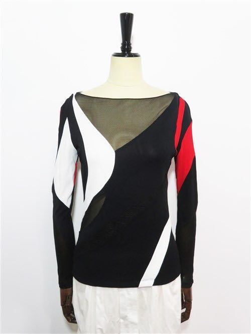 61729 Donna Karan / ダナキャラン シースルー パネル カットソー拍卖