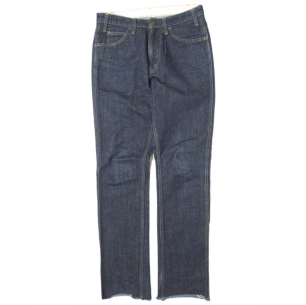 UNUSED アンユーズド 日本製 13.5oz denim five pockets pants カットオフ5ポケットスリムデニムパンツ 1 インディゴ ジーンズ g12250拍卖