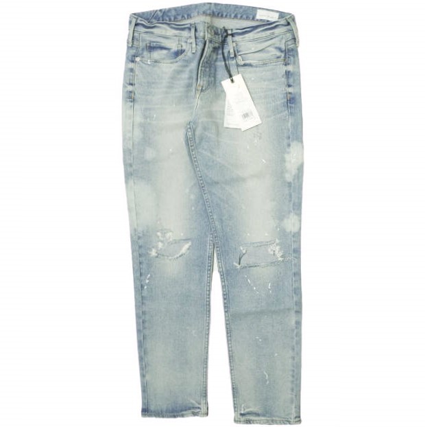 新品 upper hights アッパーハイツ 日本製 THE STEADY クラッシュ&ペイント加工 ストレッチデニムパンツ 185009-53 24 ジーンズ g12846拍卖