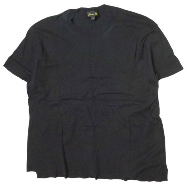 Drawer ドゥロワー コットンスリットショートスリーブニット 6518-105-0280 2 ブラック セーター 18ゲージ ハイゲージ クルーネック g13249拍卖