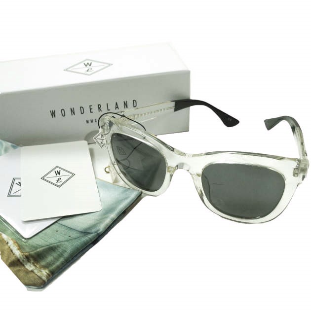 新品 wonderland x STONE COLD FOX ワンダーランド 別注 COLONY ウエリントンサングラス CLEAR/BLACK 眼鏡 メガネ g12873拍卖