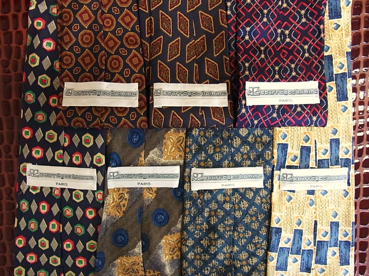 ★2028★SALE【全て【クレージュ】7本セットで!超お買得!】ネクタイ③★拍卖