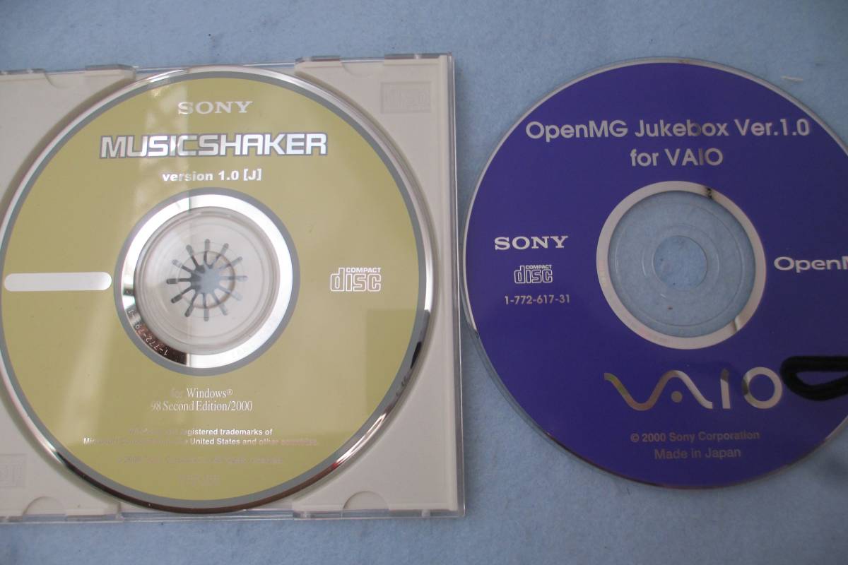 【SONY】VAIO用音楽自動再生ソフト MUSICSHAKER Ver.1.0 と OpenMG Jukebox Ver.1.0 (CD-ROMx2枚組)拍卖
