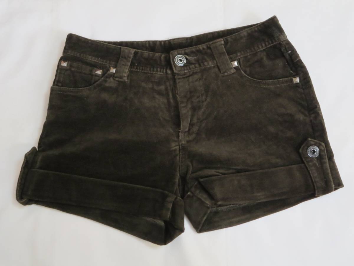 ショートパンツ◆ショーパン◆ベロア◆ブラウン◆濃茶◆61-89拍卖