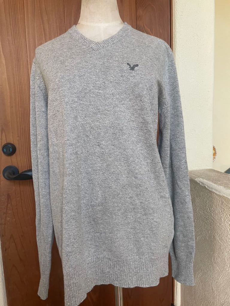 47 アメリカン イーグル メンズ Vネック コットンセーター XS拍卖