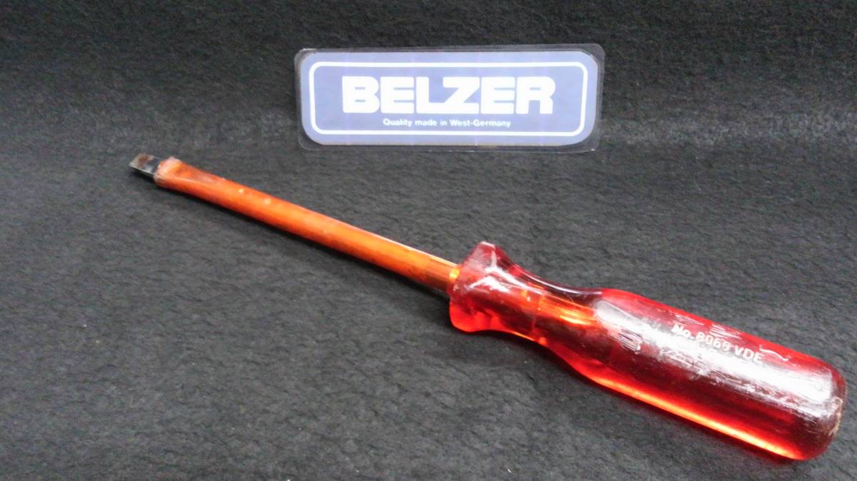 ・<22105> BELZER ベルツァー 絶縁マイナスドライバー No8060VDE 270mm GERMANY ドイツ製拍卖