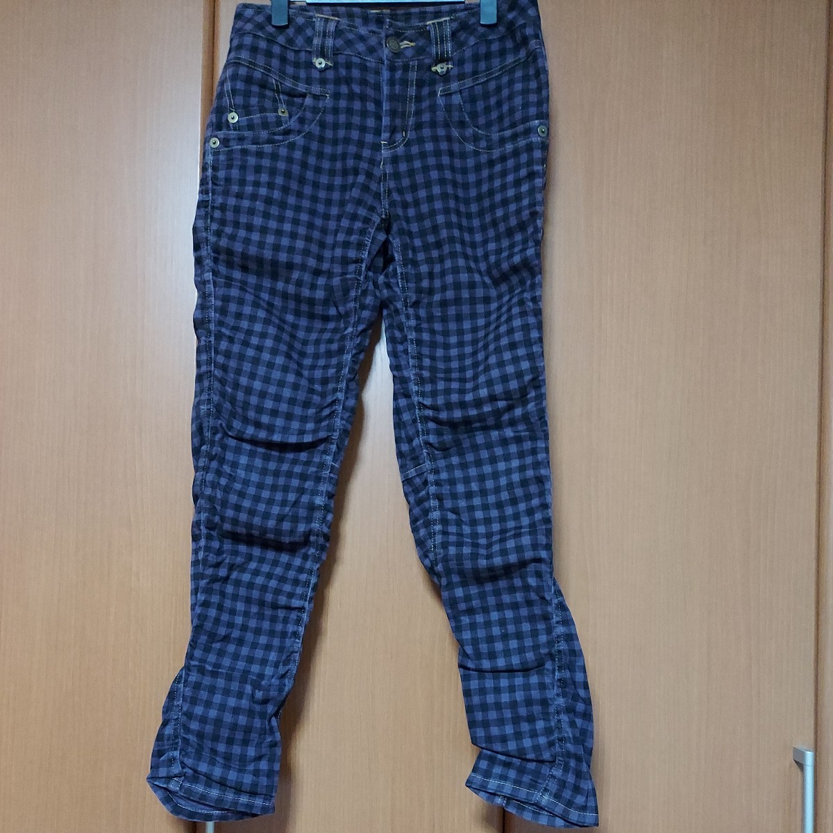 婦人服 レディース ストレッチパンツ レギンス チェックパンツ ボトム拍卖