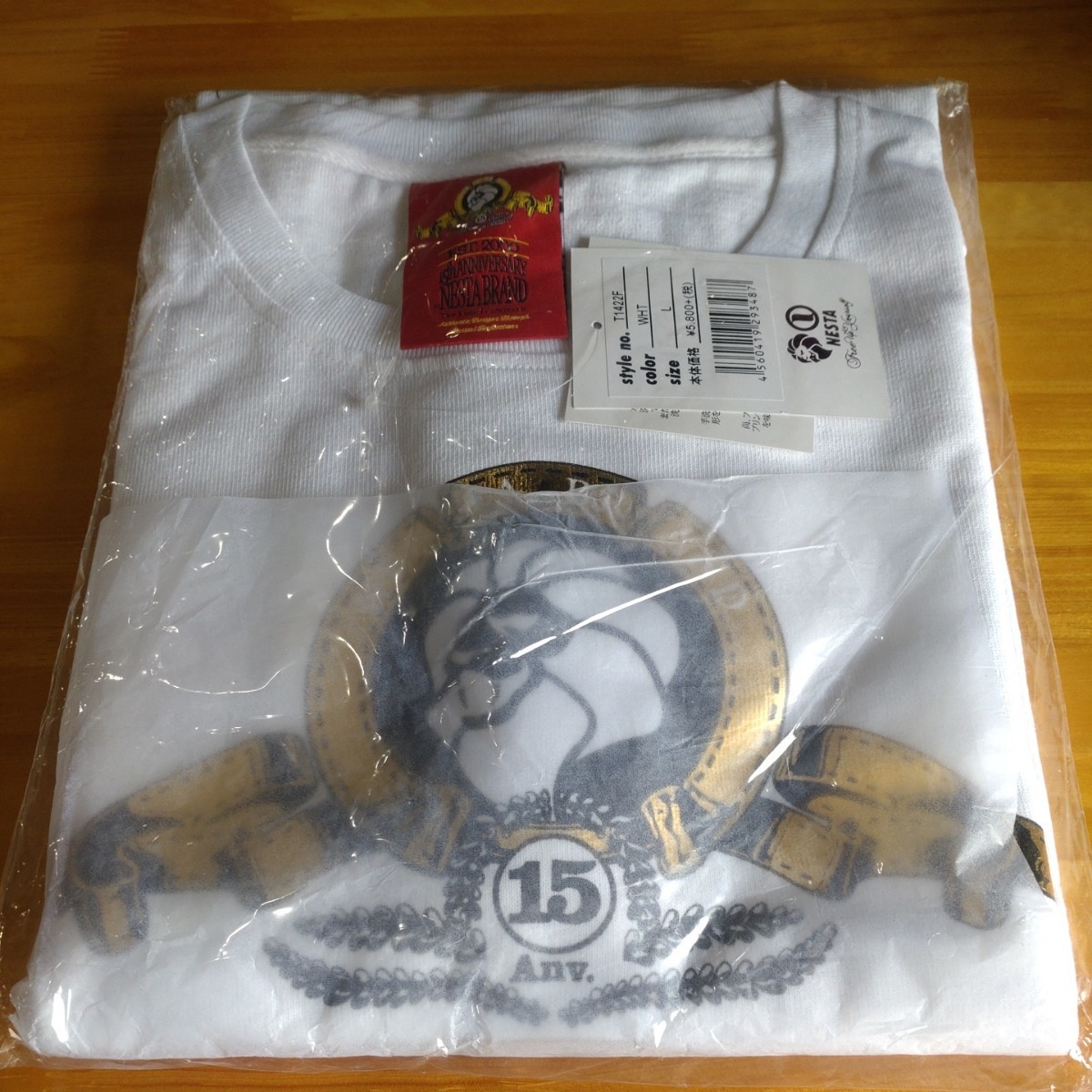 NESTA BRAND ネスタ ブランド ホワイト ゴールドロゴ L ロングTシャツ 出品検索→ GAMSB HB拍卖