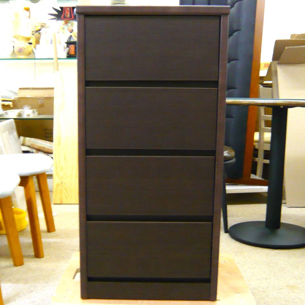 4段チェスト シンプルⅡ BR 日本製拍卖