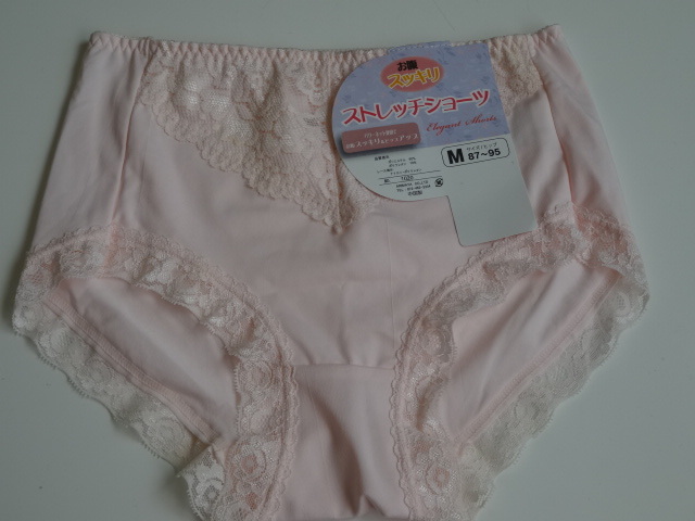 新品未使用★レディースストレッチショーツ・ピンク色★Mサイズパワーネット使用お腹すっきり&ヒップアップ拍卖