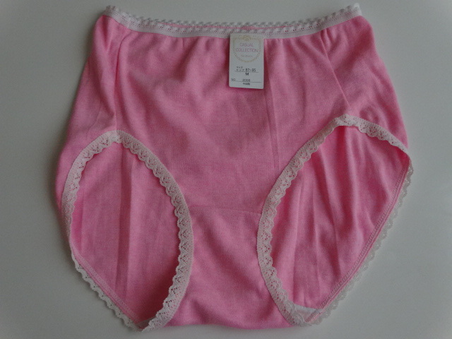 し:新品未使用★レディースショーツ★Mサイズ・ショッキングピンク・アイボリーふちどり拍卖