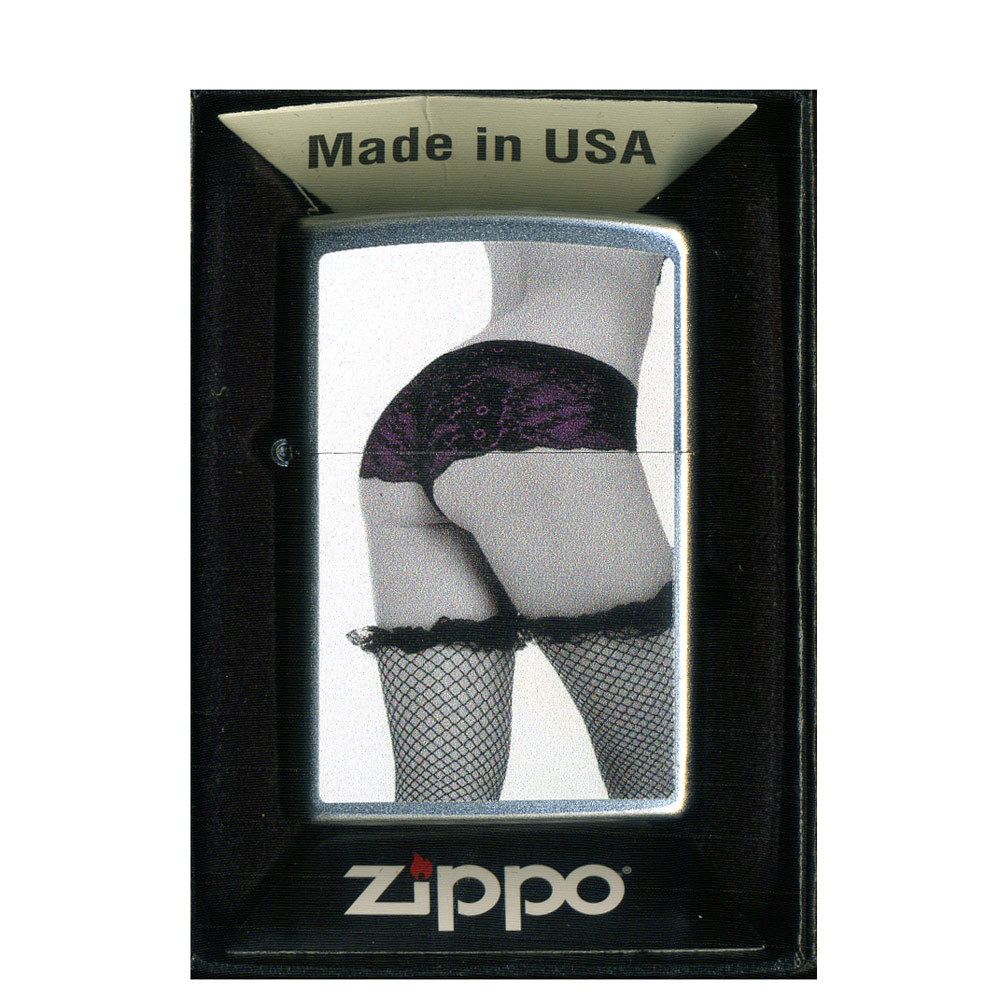 ジッポー オイルライター USA Zippo Monochrome Hip モノクロ-ム ヒップ サテンクローム Z205-104623拍卖