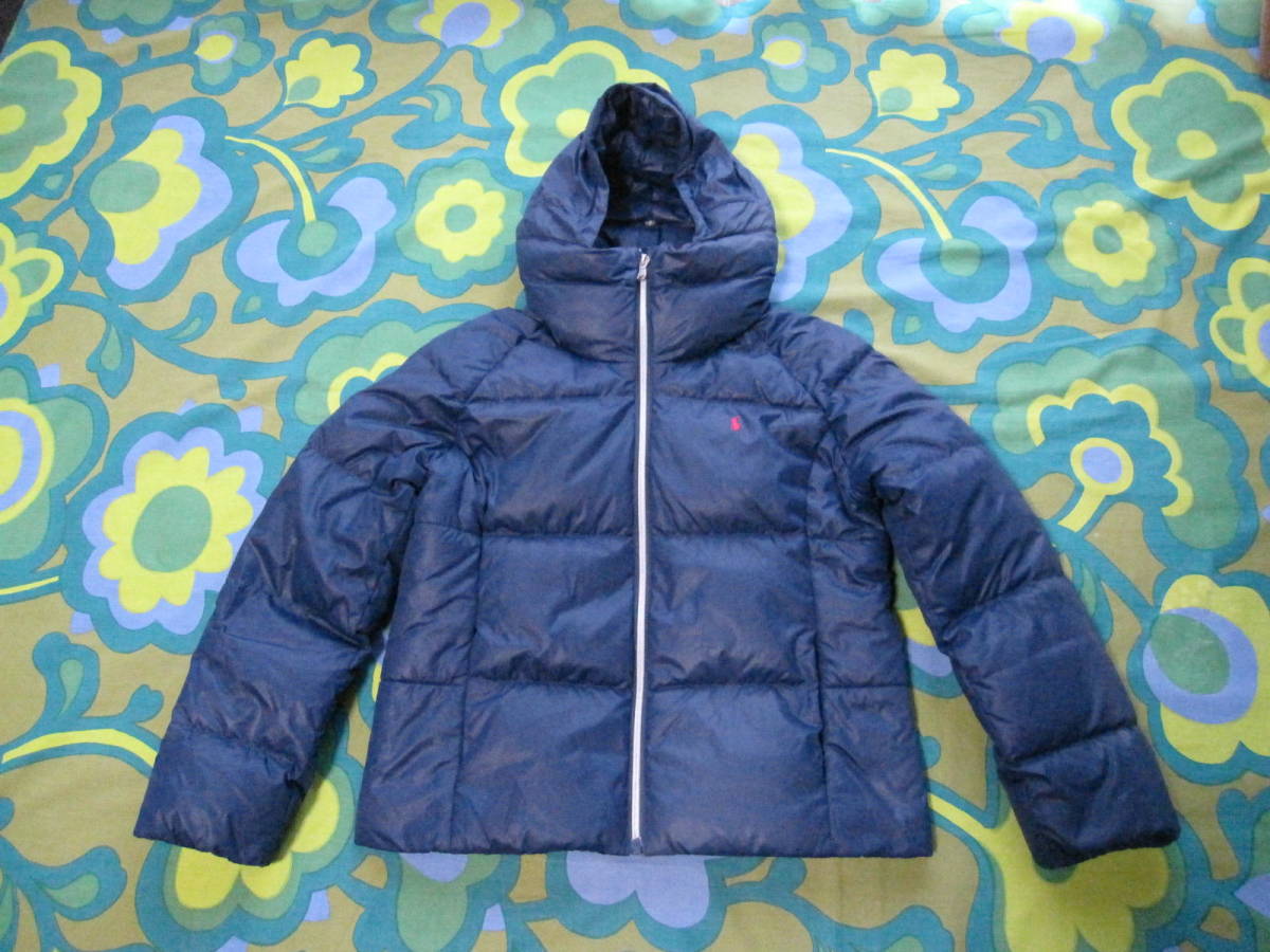 POLO Ralph Lauren ポロ ラルフローレン ダウンジャケット ネイビー キッズL(12-14)150 USED拍卖