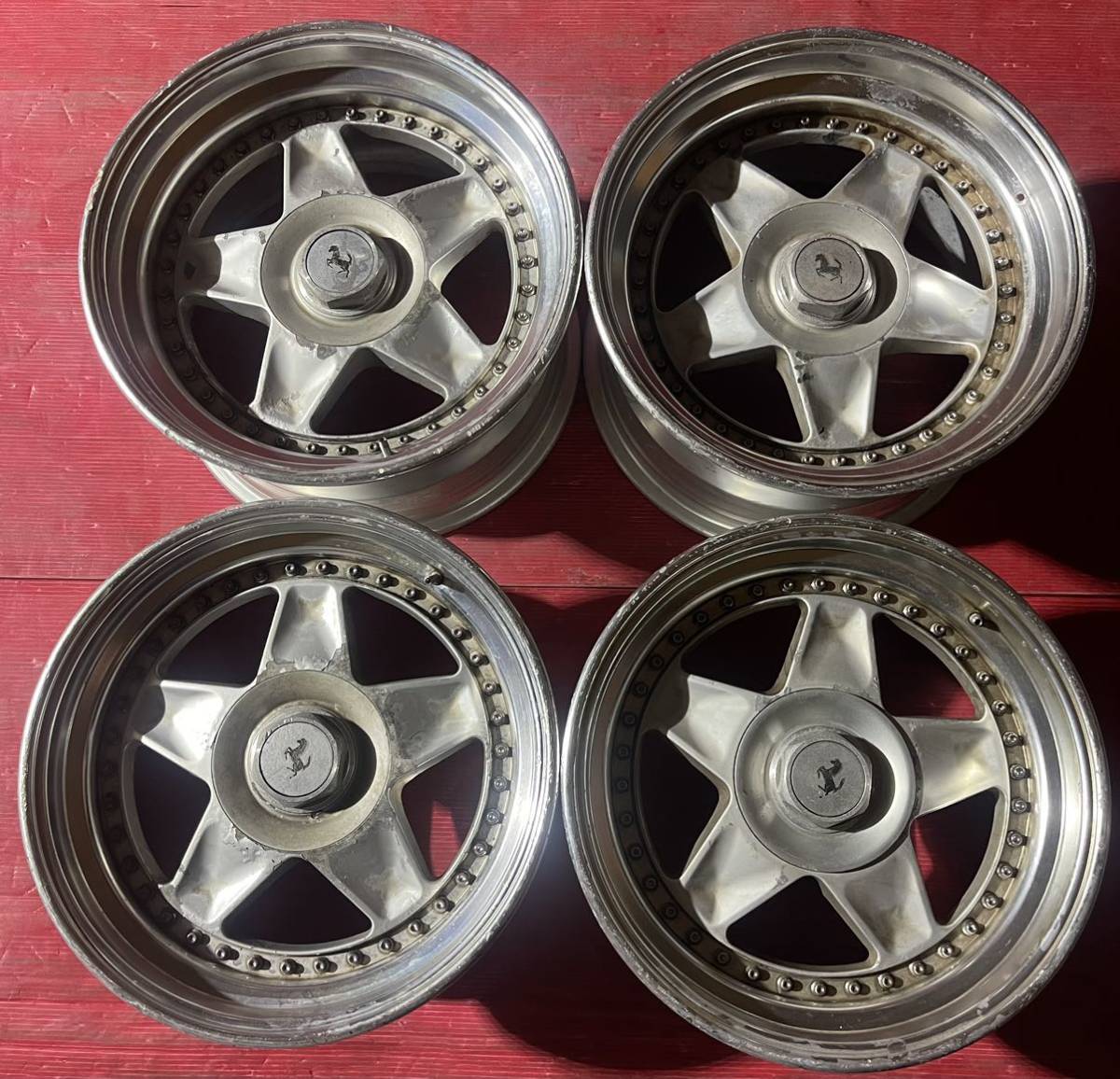 フェラーリ Ferrari サイズ 16×7.5J / 8.5J PCD100 H5 OFF+20/+24 ハブ径約65mm 傷汚れ4本セット拍卖