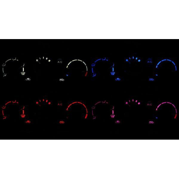 ジムニー JB23 5/6/7/8型 LEDエアコン照明セット! レッド 3連ダイヤル式エアコン用拍卖