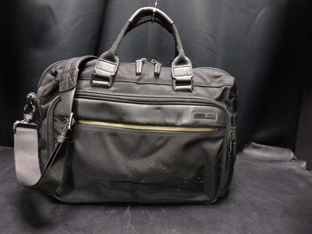 ゼロハリバートン 黒 ナイロンx革 2way ブリーフ ZERO HALLIBURTON 拍卖