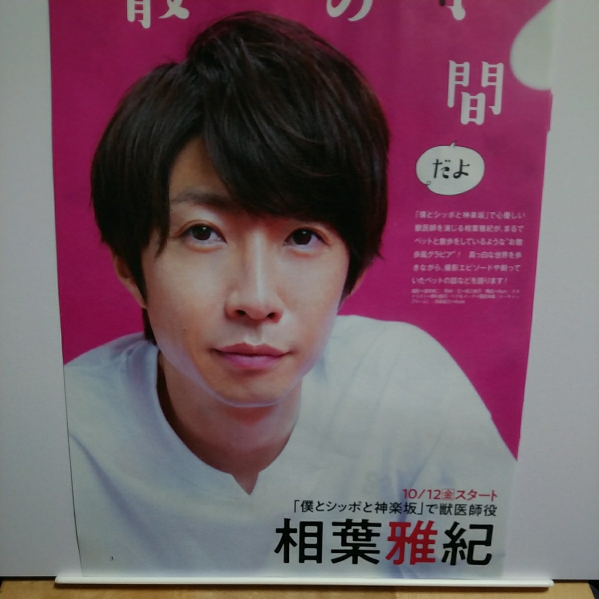 ○ザテレビジョン 2018.10.19号 嵐 相葉雅紀 僕とシッポと神楽坂 切り抜き Arashi拍卖