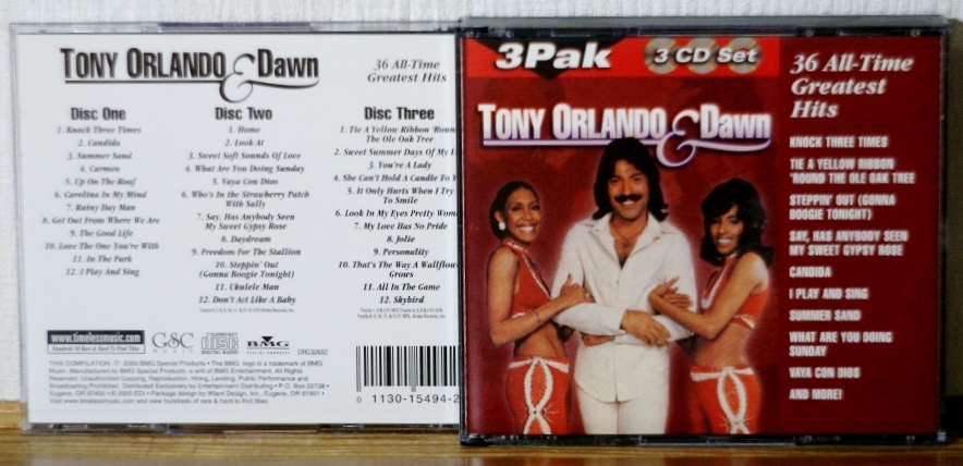 廃盤3CD♪トニー・オーランド&ドーン/36 ALL-TIME GREATEST HITS★70’s★恋するキャンディダ ノックは3回 幸せの黄色いリボン拍卖