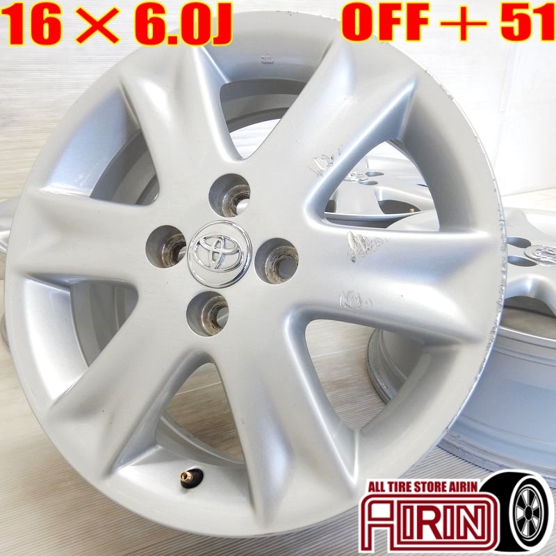 中古 アルミホイール 16インチ トヨタ ヴィッツ 純正 4本セット ヴィッツ ヴィッツハイブリッド などに アルミ ホイール拍卖