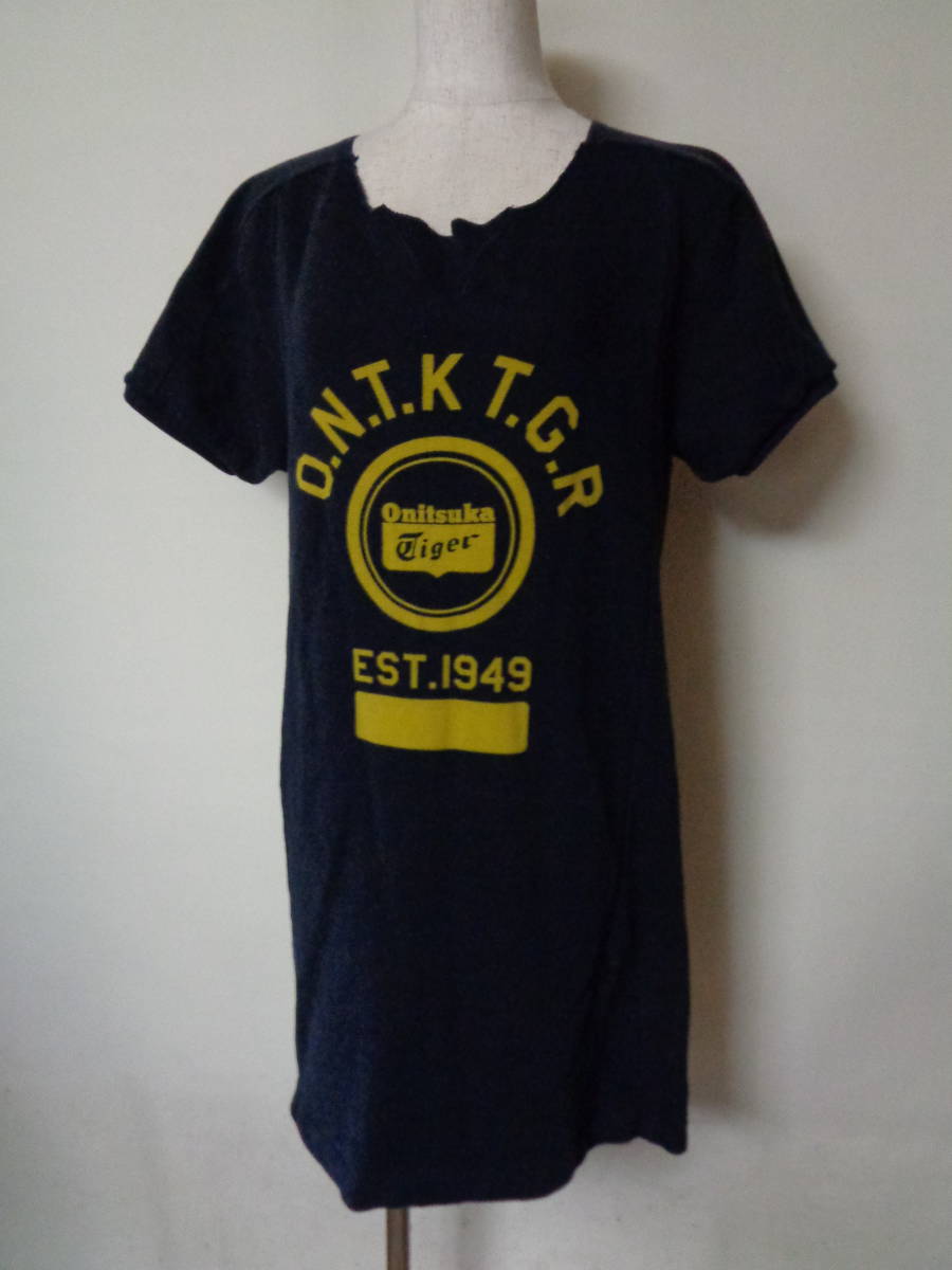 アシックス オニツカタイガー asics Onitsuka Tiger スウェット ワンピース sizeM カレッジ拍卖