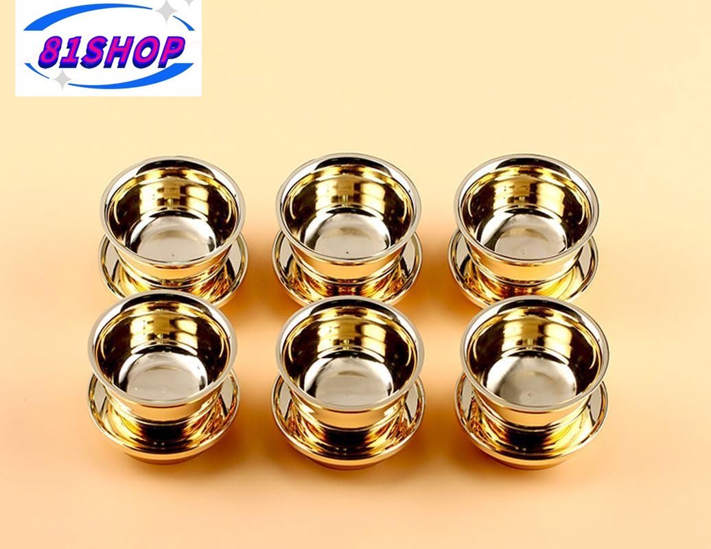 「81SHOP」六器 (六個一組)銅器密教で使われる仏具 密教法具 前具 寺院仏具 口径8cm×高さ5.5cm拍卖