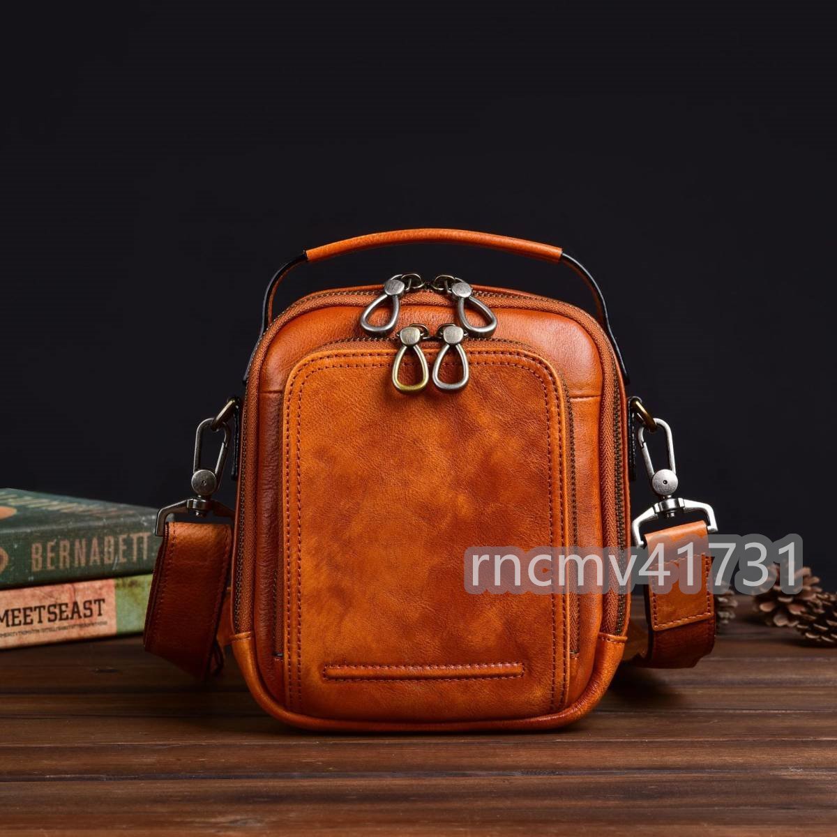 「81SHOP」本革 牛革 メンズ ハンドバッグ 革 レザー ビジネスバッグ トートバッグ ショルダーバッグ 通勤 鞄 イエロー拍卖