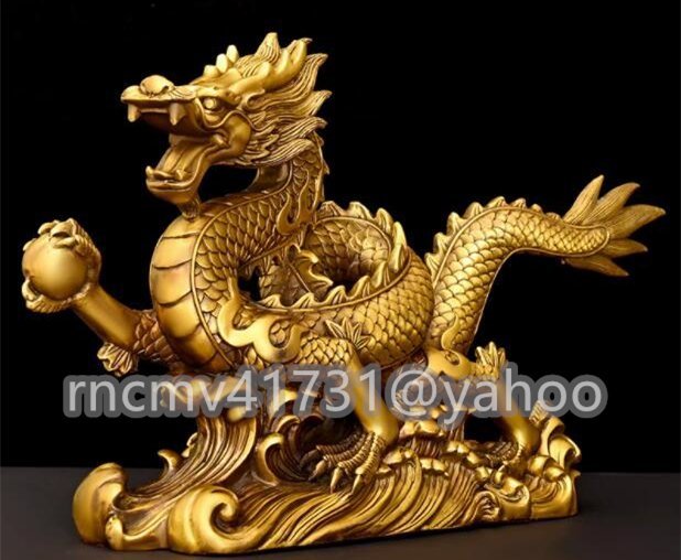 「81SHOP」龍彫刻精工オフィス装飾風水祥龍置物テ/精密細エリピング置物工芸彫刻拍卖
