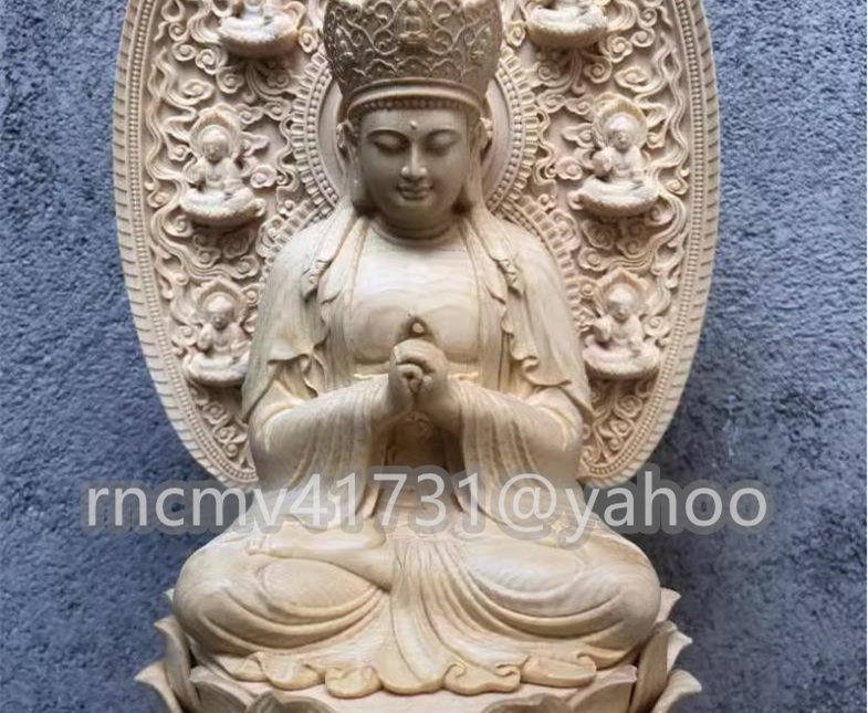 「81SHOP」至極の木工★大日如来座像無垢材家庭用仏壇供養 仏教美術 阿弥陀仏工芸品拍卖