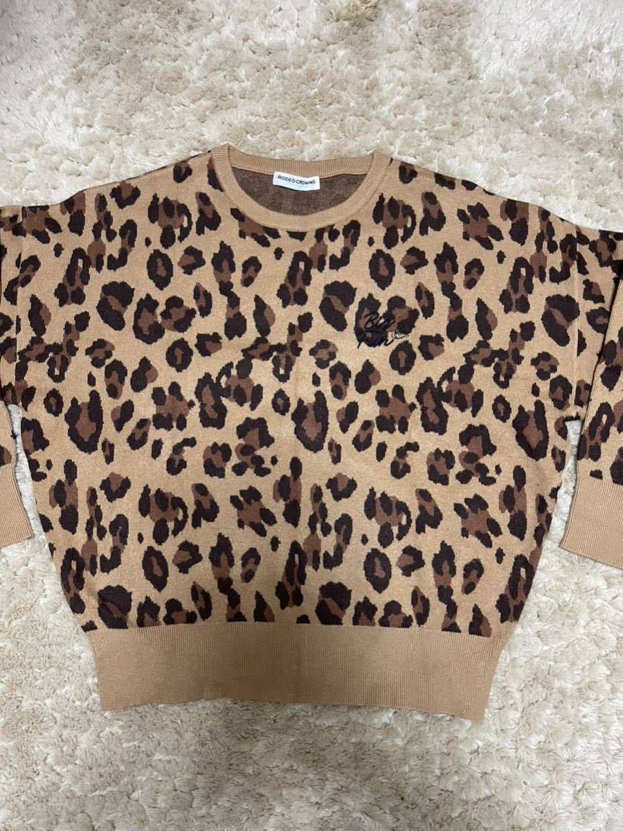 RODEO CROWNSニットセーター ★ロデオ トップス ヒョウ柄ニット レディース セーター拍卖