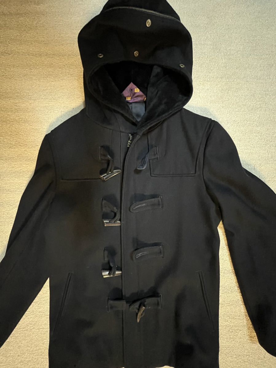 KENT and CURWEN ケントアンドカーウェン ダッフルコート 3WAYデザイン 黒ウールダッフル 黒ダッフルコート拍卖