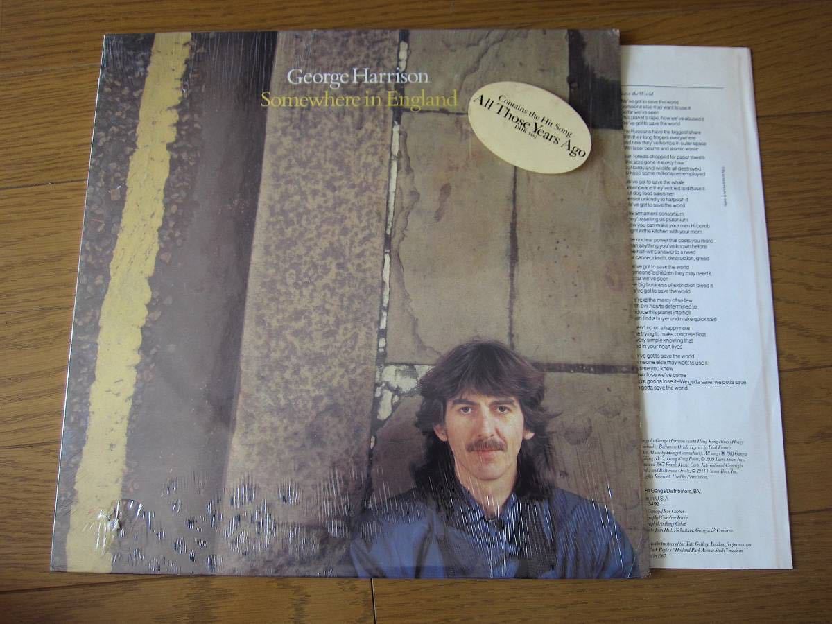 □GEORGE HARRISON SOMEWHERE IN ENGLAND 米盤シュリンク&ステッカー 準美品拍卖