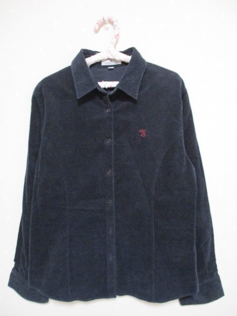 ● ザ・スコッチハウス ● 可愛いコーデュロイ長袖シャツ ☆160A☆黒拍卖