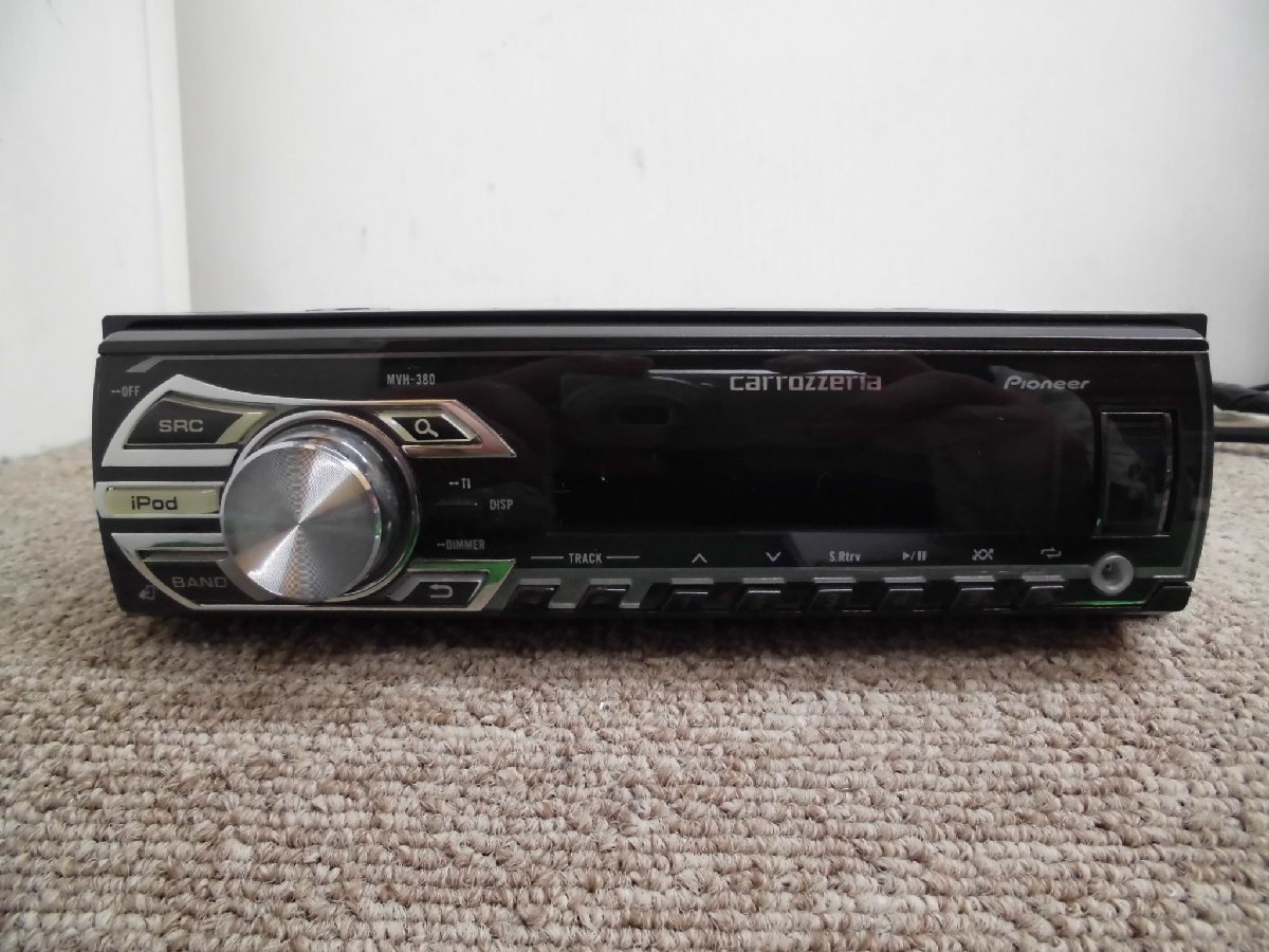 ☆ カロッツェリア Carrozzeria AVメインユニット MVH-380 チューナー/iPone・iPod対応/MP3対応/フロントUSB・AUX端子 231026 ☆拍卖